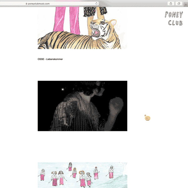 screencapture of website